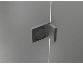 Mexen Lunar T, sklápací sprchový kút ľavý 130 x 80 cm, 8mm číre sklo, grafitový profil, 834T-130-080-95-00-L