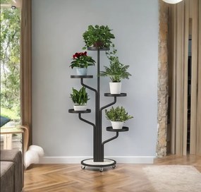 Luxusný stojan na kvety v čiernej farbe 130 cm