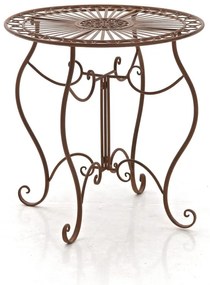 Súprava kovových stoličiek a stola Aldeano (SET 2+1) - Hnedá antik