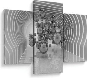 Obraz - Čiernobiele bubliny (90x60 cm)
