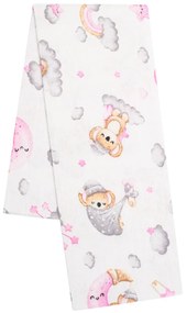 Flanelová plienka s potlačou New Baby koala ružová