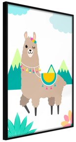 Artgeist Plagát - Unusual Lama [Poster] Veľkosť: 40x60, Verzia: Zlatý rám s passe-partout