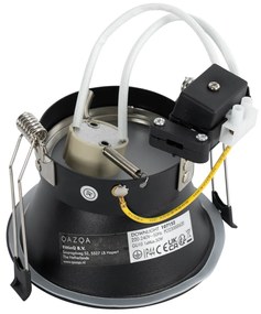 Sada 6 čiernych zabudovaných bodových svetiel GU10 70 mm IP44 - Dept