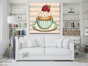 Gario Maľovanie podľa čísel Jahodový košíček Rozmery: 80 x 80 cm, Rámovanie: S vnútorným rámom