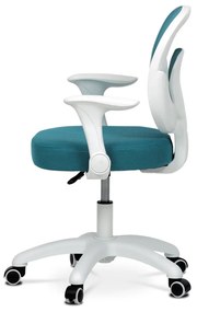 Detská pracovná stolička DINO — sieť / látka, tyrkysová