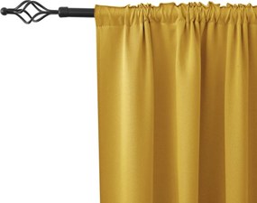 Žltý záves OXFORD 140x250 cm Zavesenie: Kovové krúžky