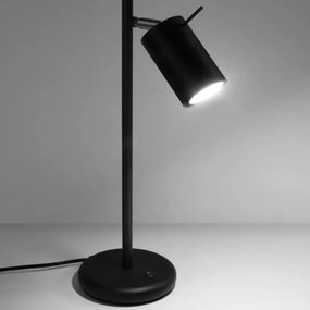 Sollux SL.1091 - Stolná lampa RING 1xGU10/10W/230V čierna