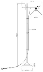 GLOBO 15053S - Stojanová lampa LENIUS 1xE27/60W/230V