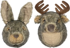 Nástenná plyšová dekorácia hlava králik Cuddly Rabbit - 39*20*47cm