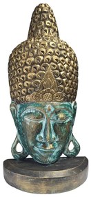 Soška Budha, smaragdová, exotické drevo, 72 cm, ručná práca