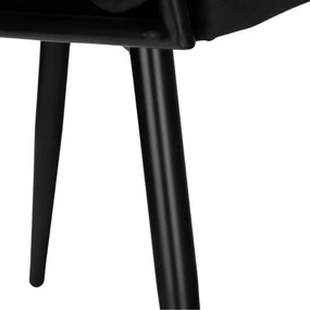 Jedálenská stolička COFTON zamatová, čierna