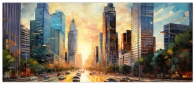 Obraz - Maľba mesta (120x50 cm)