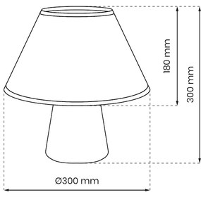 Stolná lampa Fifi, 1x bieel textilné tienidlo, w