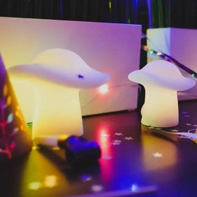 SIRIUS LED svíčka houby, bílá, sada 2 kusy, 8,5 a 9 cm