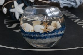 Gelová sviečka s mušľami 14 cm