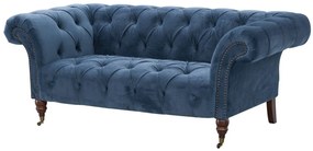 Pohovka Chesterfield Glamour Velvet Midnight pre 2 osoby