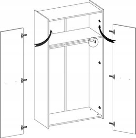Šatníková skriňa MIRRAGE 80