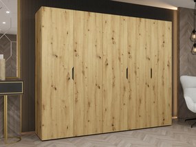 Šatníková skriňa Umonca 250, Farby: dub artisan