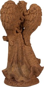 Dekoratívna hrdzavá figúrka anjel s holubicou - 12*10*23 cm