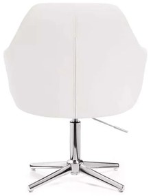LuxuryForm DESIGN Kreslo ANDORA na striebornom kríži - biele