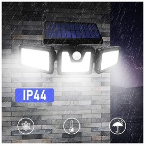 Nástěnná solární LED lampa Vrena černá