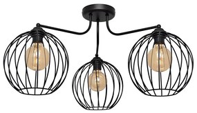 Luster prisadený MERCURE 3xE27/15W/230V čierna