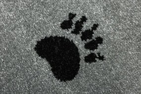 Koberec Lima M133A svetlosivý / čierny kruh