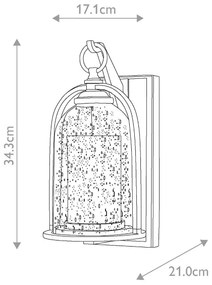 Elstead HK-QUINCY-S - Vonkajšie nástenné svietidlo QUINCY 1xE27/100W/230V IP44