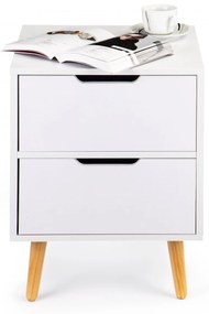Nočný stolík Corey biela