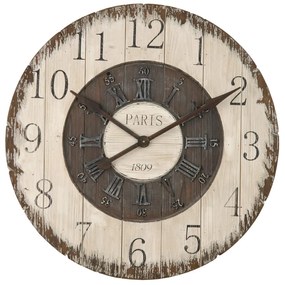 Drevené nástěnné hodiny Paris - Ø 80*5 cm / 1xC