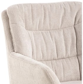 Béžové čalúnené jedálenské kreslo s podrúčkami Alonso – Actona