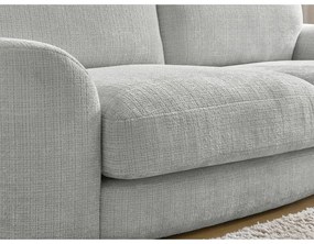 Svetlosivá ženilková rohová pohovka (pravý roh/s leňoškou) Leonore – Bobochic Paris