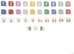 Vzdelávacia hra pre deti - skladanie a porovnávanie čísel - Záhrada