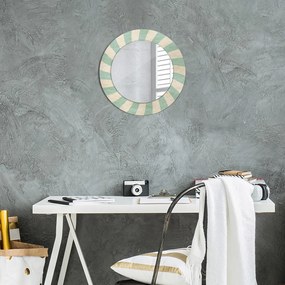 Okrúhle ozdobné zrkadlo Retro pastelový vzor fi 50 cm