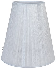 Bavlnené priesvitné tienidlo v bielej farbe - Ø 14 * 15 cm / E14