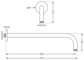 Mexen Kai DR70 podomietková vaňová a sprchová súprava s dažďovou sprchou 30 cm, ružová zlatá, 77602DR70301-60