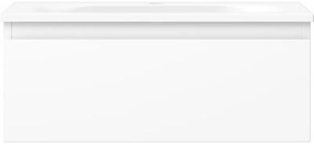Mexen Orio, kúpeľňová skrinka 60 cm s umývadlom Vela, 1 zásuvka, biela matná, 91A10-06023-1-BF01-W23M01