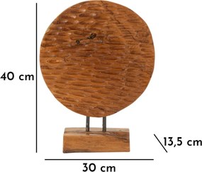 Dekoratívna soška Coin 40 cm z masívu hnedá