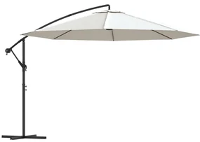vidaXL Závesný slnečník, 3.5 m, pieskovo biely