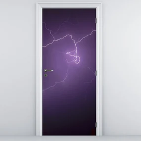 Fototapeta na dvere - Blesk na oblohe (95x205cm)