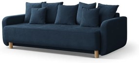 Tmavomodrá rozkladacia pohovka s úložným priestorom 231 cm Elen – Micadoni