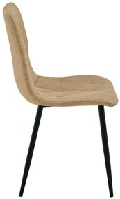 Set štyroch jedálenských stoličiek LIBRA hnedé / čierne nohy (4 ks)