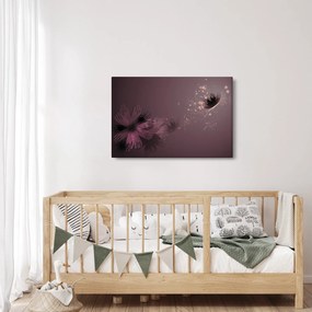 Obraz kvetu s motýľom (90x60 cm)