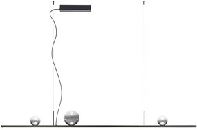 Redo 01-4302 - Stmievateľný LED luster na lanku DUNE LED/48W/230V čierna/dymová