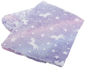 Verk Svietiaca deka Soft Dreams Stars, 150 x 180 cm fialová