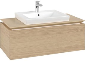 VILLEROY &amp; BOCH Legato závesná skrinka pod umývadlo (umývadlo v strede), 1 zásuvka, 1000 x 500 x 380 mm, Nordic Oak, B68000VJ