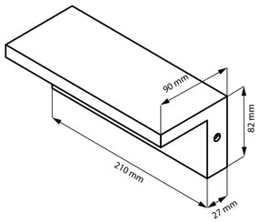LED Vonkajšie nástenné svietidlo TESA LED/10W/230V IP54 čierna