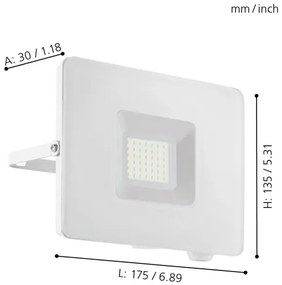 Eglo 33154 - LED reflektor FAEDO 3 LED/30W/230V