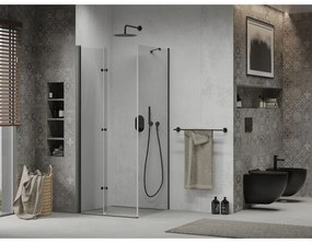 Mexen Lima sprchovací kút 80x80 cm, priehľadná, čierna, 856-080-080-70-00
