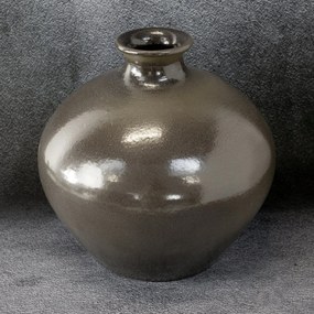 NYLA Dekoratívna váza 28x26 cm tmavohnedá